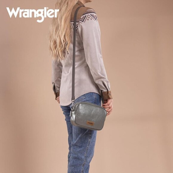 Wrangler Crossbody Bags for Women Shoulder Handbag with Dual Zipper Design - Picture 3 of 6